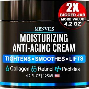 Mens Face Moisturizer Cream Anti Aging & Wrinkle Repair After Shave Lotion
